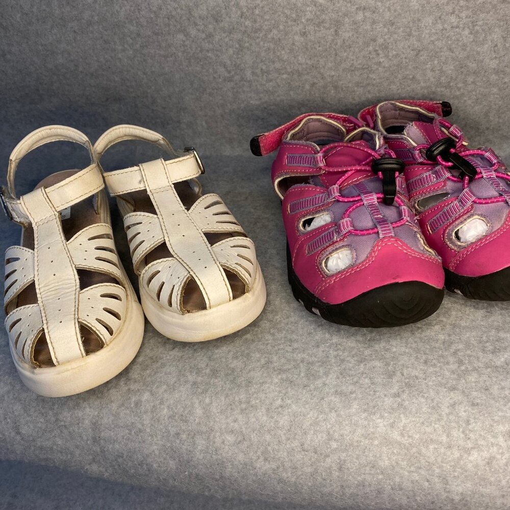 Girls Shoe Bundle Size 10 Khombu  Water Sandal+Keds White Easter/ Church Shoe